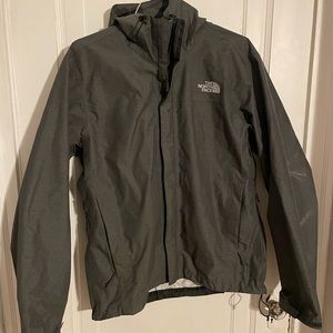 Grey North Face rain jacket